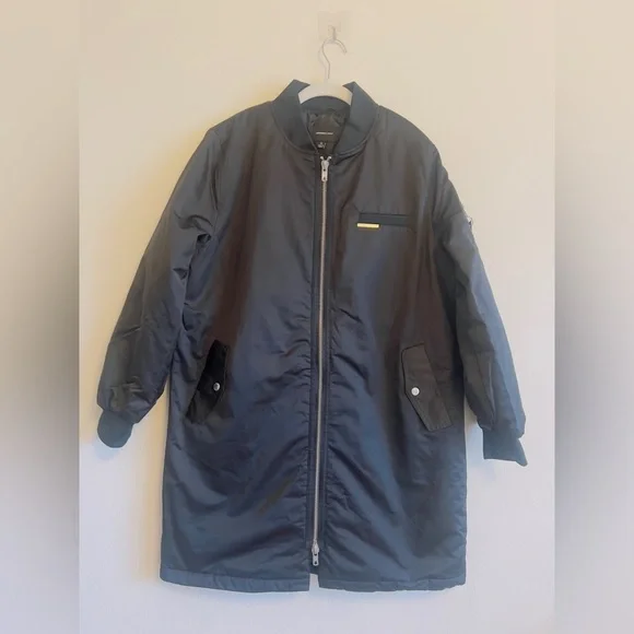 Members Only Women’s Long Black Bomber Jacket – Size XL – Brand New - Picture 2 of 5